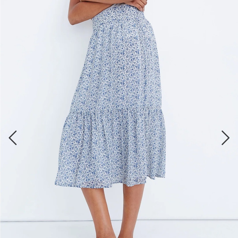 NWOT Madewell tiered peasant midi skirt